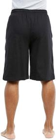 img 1 attached to 👖 Premium Black Knitted Cotton Pajama Shorts for Men – Comfortable and Stylish Sleepwear