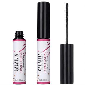 img 4 attached to 👁️ CALAILIS Cluster Eyelash Glue, Waterproof and Latex-Free False Lash Adhesive for Individual Cluster Lashes - Super Strong Hold for 48 Hours - Includes Mascara Wand - 0.176 oz, Black