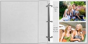 img 3 attached to 📸 Pioneer 4x6-Inch 200-Pocket Ring Bound White Bonded Leather Photo Album with Gold Accents - Enhanced SEO