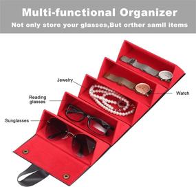 img 3 attached to Foldable Travel Sunglasses Organizer Collector Men's Accessories