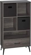 riverridge storage bin black weathered woodgrain logo