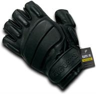 black tactical finger gloves by rapdom logo