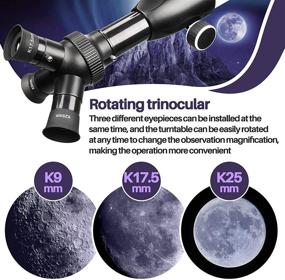 img 3 attached to High-quality Refractor Telescope - Ideal for Novice Astronomers and All Ages - 400mm 80mm with Tripod & Smartphone Adapter