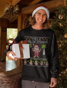 img 3 attached to 🎄 Tstars MeleKalikimaka Ugly Christmas Sweater: Men's Hawaiian Long Sleeve Sweatshirt