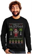 🎄 tstars melekalikimaka ugly christmas sweater: men's hawaiian long sleeve sweatshirt логотип