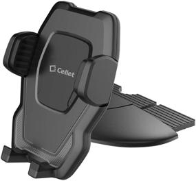 img 1 attached to 📱 Cellet CD Slot Phone Holder Mount: One-Touch Design for Samsung Note 20, 10, 9, 8, Galaxy S21, S20, S10, S9, S8, J7, J3, A71, A52, A51, A50, A42, A32, A21, A20, A12, A11, A10e, A02s, A01, J2 Dash