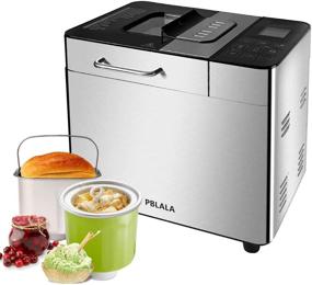 img 4 attached to Stainless Steel 18 in 1 Bread and Ice Cream Maker- 2LB Capacity, Non-Stick Coated Liner, Full Tempered Glass Touch Screen Design