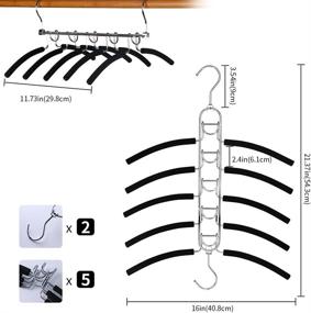 img 1 attached to 👕 BETTERALL 2 Pack Magic Hangers: Space-Saving Clothes Organizer with 5 Layers for Efficient Wardrobe Utilization and Anti-Slip Design – Ideal for Shirts, Suits, and More