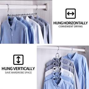 img 3 attached to 👕 BETTERALL 2 Pack Magic Hangers: Space-Saving Clothes Organizer with 5 Layers for Efficient Wardrobe Utilization and Anti-Slip Design – Ideal for Shirts, Suits, and More