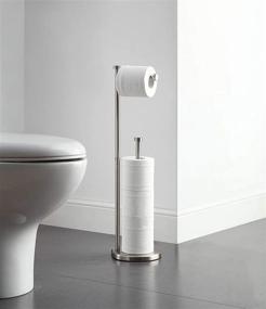 img 3 attached to 🧻 SunnyPoint Free Standing Toilet Paper Holder Stand with Jumbo Roll Reserve, Spacious Reserve Area