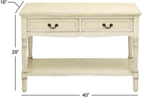 img 1 attached to 🏺 Antique Ivory Wood Console Table - Deco 79 96211, 40" x 29" - Elegant Home Décor Accent