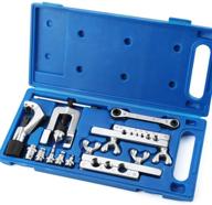 🔧 blue thorstone single flaring tool & swaging tool kit for hvac, tubing, copper pipe flaring - includes tubing cutter and ratchet wrench, 45 degrees logo