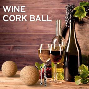 img 3 attached to 🍷 Wine Cork Ball Stopper Set - Replacement Wooden Cork Ball Stopper for Wine Decanter Carafe Bottle (2.4 Inch/6.1 cm) - Pack of 2