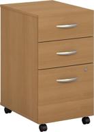 bush business furniture series c mobile file cabinet - 3 drawer in light oak finish логотип