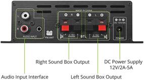 img 2 attached to 🔊 LiNKFOR Блютуз стереоусилитель с ЖК-дисплеем - 40W х 2 беспроводной аудиоусилитель, поддерживает несколько входов, пульт дистанционного управления и источник питания - Блютуз 5.0 приемник для улучшенной связи