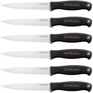 🔪 black cold steel kitchen classics six steak knife set - optimal size for enhanced performance logo