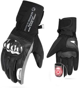 img 4 attached to 🧤 High-performance Motorcycle Winter Gloves: Waterproof, Cold Weather Warmth, Carbon Fiber, Touch Screen, Windproof, Multi-functional for Riding, Skiing, Cycling - Men Women ATV UTV Scooter Snowmobile Mitts (Black, L)