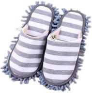 🧦 turkoni multifunction unisex cleaning slippers: detachable mopping shoes for effortless floor cleaning - microfiber sole (grey) logo