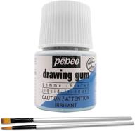 🎨 pebeo drawing gum - водный маскировочный флюид для акварели, живописи и художественных проектов - включает комплект кистей moshify applicator логотип