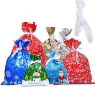 🎁 pack of 78 christmas bags with ribbon ties, assorted styles for wrapping christmas gifts, goody bags for xmas holiday party logo