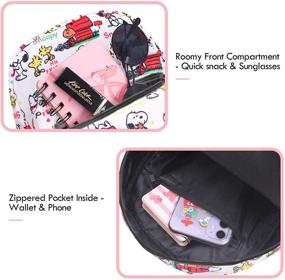 img 1 attached to Snoopy All Over Print Small Nylon Bag: The Perfect Multipurpose Daypack for Travel, Shopping, and More!