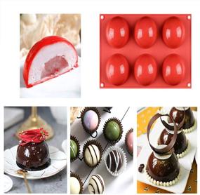 img 2 attached to 🍩 Versatile 6-Hole Silicone Molds for Chocolate, Jelly, Cake, Pudding & Soap Making - Set of 2, 3 Inches