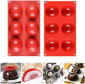 img 4 attached to 🍩 Versatile 6-Hole Silicone Molds for Chocolate, Jelly, Cake, Pudding & Soap Making - Set of 2, 3 Inches