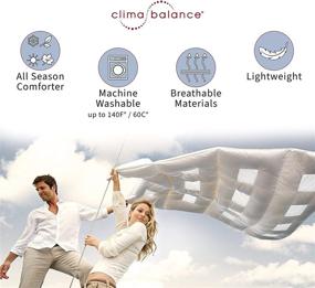 img 1 attached to Clima Balance Lightweight All Year Down Alternative Comforter King - 50% Increase in Deep Sleep - Breathable Patented Design - Sensofill Virgin Polyester