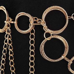 img 1 attached to 💍 Stylish Glamorstar Ring Chain Circle Women's Belt - 53 1IN Accessories for Fashionable Women