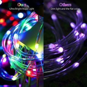 img 1 attached to 33ft LED Rope Lights Outdoor - Waterproof Neon Rope Lights with Remote Control - Vibrant Colors for Home Garden Wedding Christmas Party Decor