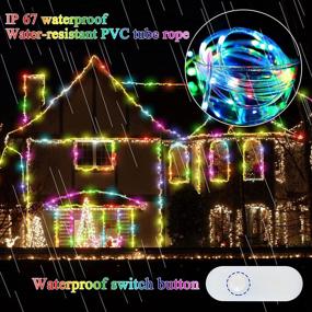 img 4 attached to 33ft LED Rope Lights Outdoor - Waterproof Neon Rope Lights with Remote Control - Vibrant Colors for Home Garden Wedding Christmas Party Decor