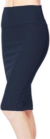 img 2 attached to 👗 Urban CoCo Women's Stretch Bodycon Skirts: Effortlessly Stylish Women's Clothing