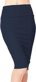 img 3 attached to 👗 Urban CoCo Women's Stretch Bodycon Skirts: Effortlessly Stylish Women's Clothing