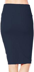 img 1 attached to 👗 Urban CoCo Women's Stretch Bodycon Skirts: Effortlessly Stylish Women's Clothing