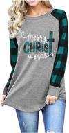 🎄 merry christmas women's long sleeve raglan baseball tee shirts with letter print tops логотип