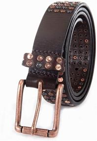 img 3 attached to 👜 Stylish Studded Brown Leather Women's Accessories for Casual Chic Look