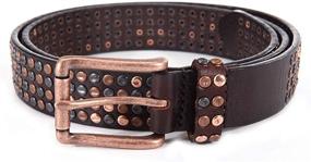 img 4 attached to 👜 Stylish Studded Brown Leather Women's Accessories for Casual Chic Look