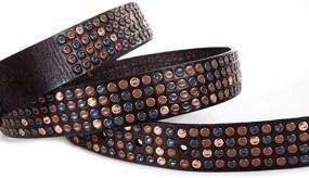 img 2 attached to 👜 Stylish Studded Brown Leather Women's Accessories for Casual Chic Look