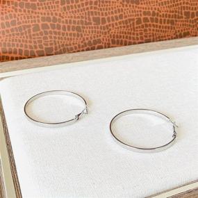 img 2 attached to 2 Inch Hoop Earrings, Stylish Big Hoop Fashion Jewelry for Women and Girls - Perfect Gift