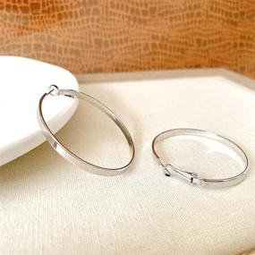 img 1 attached to 2 Inch Hoop Earrings, Stylish Big Hoop Fashion Jewelry for Women and Girls - Perfect Gift