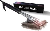 jolly green products 4-in-1 grill brush & scraper, steel bristles, bbq grill cleaner w/ 18-inch handle, non-scratch, perfect grilling gift for men logo