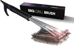 img 4 attached to Jolly Green Products 4-in-1 Grill Brush & Scraper, Steel Bristles, BBQ Grill Cleaner w/ 18-Inch Handle, Non-Scratch, Perfect Grilling Gift for Men