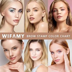 img 2 attached to 👁️ Effortless Eyebrows: Dark Brown Eyebrow Stamp Stencil Kit for Thicker, Fuller Brows - Waterproof and Long-lasting Makeup Powder