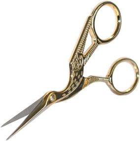 img 2 attached to 🪡 Vintage Gold Embroidery Scissors - 3.5 inch Stork Scissors for Sewing & Crafting Supplies