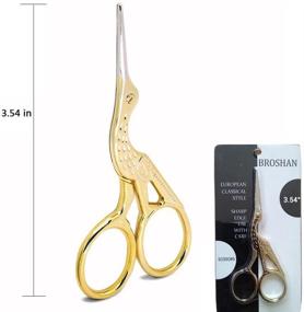 img 3 attached to 🪡 Vintage Gold Embroidery Scissors - 3.5 inch Stork Scissors for Sewing & Crafting Supplies