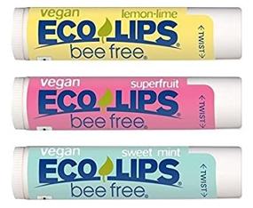 img 3 attached to Eco Lips Bee-Free Vegan Lip Balm: Beeswax-Free, Candelilla Wax-Free, with Organic Cocoa Butter & Coconut Oil for Lip Care. Soothe & Moisturize Dry, Cracked, and Chapped Lips - Plastic-Free Plant Pod Packaging - Made in the USA (Variety Pack)