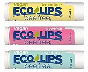 img 2 attached to Eco Lips Bee-Free Vegan Lip Balm: Beeswax-Free, Candelilla Wax-Free, with Organic Cocoa Butter & Coconut Oil for Lip Care. Soothe & Moisturize Dry, Cracked, and Chapped Lips - Plastic-Free Plant Pod Packaging - Made in the USA (Variety Pack)