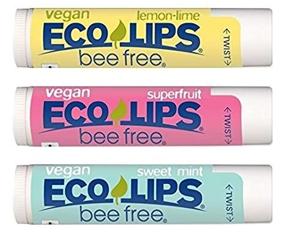 img 4 attached to Eco Lips Bee-Free Vegan Lip Balm: Beeswax-Free, Candelilla Wax-Free, with Organic Cocoa Butter & Coconut Oil for Lip Care. Soothe & Moisturize Dry, Cracked, and Chapped Lips - Plastic-Free Plant Pod Packaging - Made in the USA (Variety Pack)