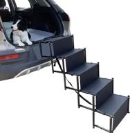 🐾 yep hho 4/5 steps upgraded folding pet stairs ramp: lightweight, portable, waterproof surface for dogs & cats - ideal for cars, trucks, suvs logo