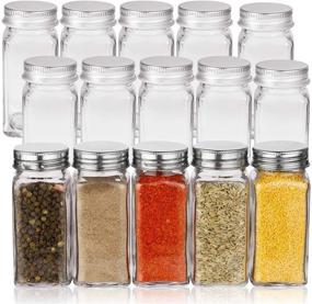 img 2 attached to Set of 30 - 4oz / 120ml Square Glass Spice Jars with Shaker Lids, Empty Pepper Bottle Spice Organizer Containers